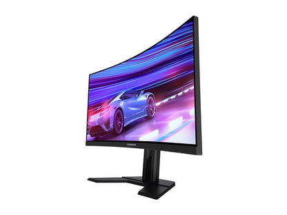 GIGABYTE G27QC 27" 165Hz 1440P Curved Gaming Monitor, 2560 x 1440 VA 1500R Display, 1ms (MPRT) Response Time, 92% DCI-P3, HDR Ready, FreeSync Premium, 1x Display Port 1.4, 2x HDMI 2.0, 2x USB 3.0