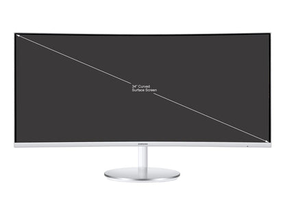 SAMSUNG C34J791 34" 3440 x 1440 WQHD 2K Resolution 100Hz HDMI DisplayPort 2x Thunderbolt 3 AMD FreeSync Built-in Speakers Curved Quantum Dot Color Ultra Wide Screen Gaming Monitor