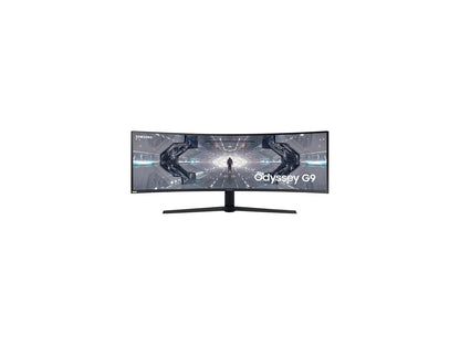 SAMSUNG Odyssey G9 Series LC49G97TSSNXDC 49" Dual QHD 5120 x 1440 2K 1ms (GTG) 240Hz HDMI, 2x DisplayPort, 2x USB 3.0 AMD FreeSync and G-Sync Compatible Curved DisplayHDR 1000 QLED Gaming Monitor