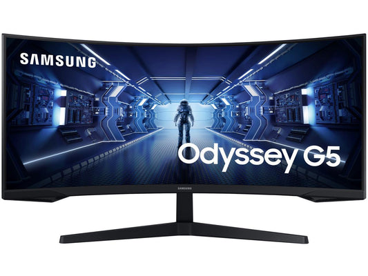 SAMSUNG Odyssey G5 LC34G55TWWNXZA 34" WQHD 3440 x 1440 (2K) 1ms (MPRT) 165Hz HDR10, HDMI, DisplayPort FreeSync Premium Curved Gaming Monitor
