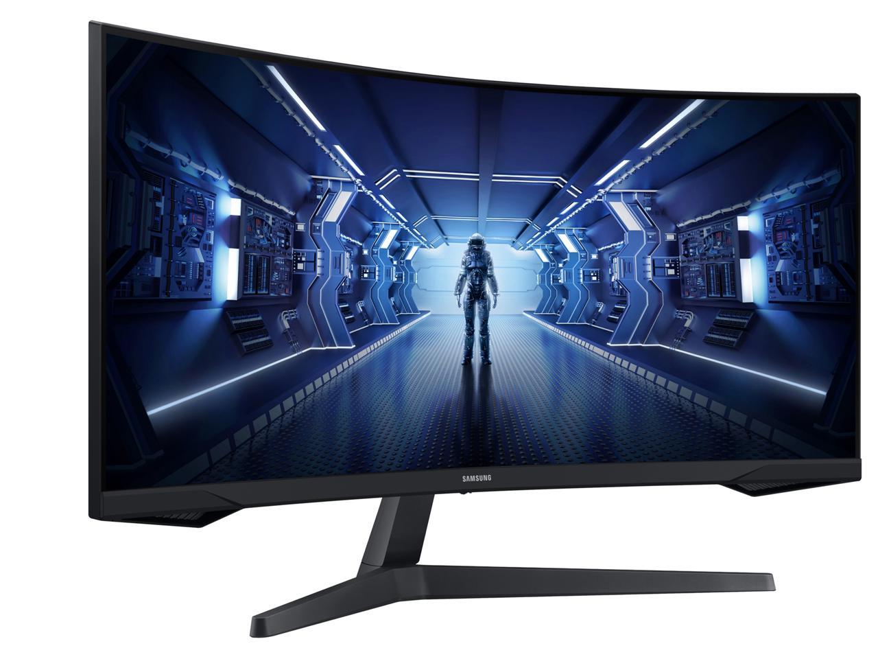 SAMSUNG Odyssey G5 LC34G55TWWNXZA 34" WQHD 3440 x 1440 (2K) 1ms (MPRT) 165Hz HDR10, HDMI, DisplayPort FreeSync Premium Curved Gaming Monitor