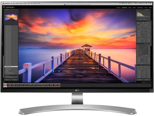 LG 27MU88-W Black Texture Front Deco, Silver Spray Middle 27" Class 4K UHD AMD FreeSync IPS Monitor, sRGB 99%, HDMI, USB3.0, Display Port,USB-C, Tilt, Height Adjustable, Pivot, VESA Compatible