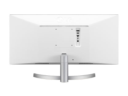 LG 29WK600-W Black/Silver 29" FHD 1080p HDR AMD FreeSync UltraWide LED Monitor, 300 cd/m2, HDMI, DisplayPort, Tilt, VESA Compatible