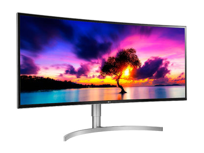 LG 38WK95C-W 38" (Actual size 37.5") WQHD+ 3840 x 1600 HDMI, DisplayPort, USB FreeSync (AMD Adaptive Sync) Built-in Speakers Curved 21:9 UltraWide WQHD+ IPS Curved LED Monitor
