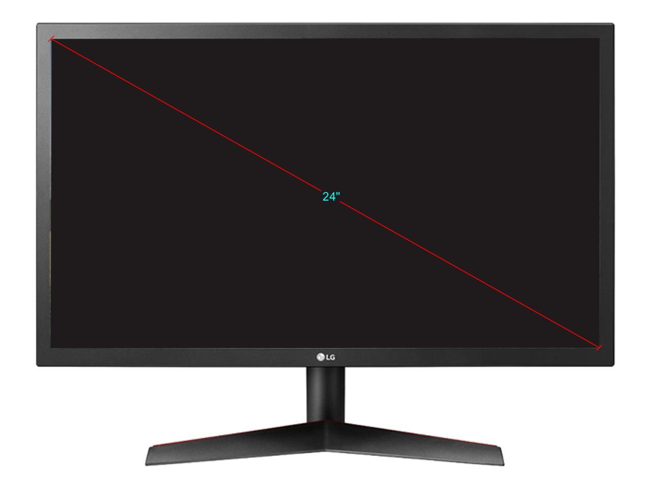 LG 24GL65B-B 24" Full HD 1920 x 1080 144Hz 1ms 2 x HDMI, DisplayPort Radeon FreeSync Technology Flicker Safe Anti-Glare Widescreen LED Backlit Gaming Monitor