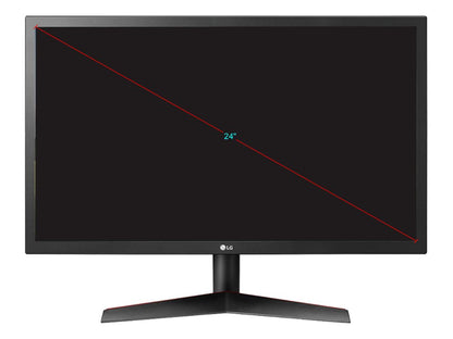 LG 24GL65B-B 24" Full HD 1920 x 1080 144Hz 1ms 2 x HDMI, DisplayPort Radeon FreeSync Technology Flicker Safe Anti-Glare Widescreen LED Backlit Gaming Monitor