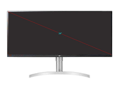 LG 34WN650-W.AUS 34" WFHD 2560 x 1080 75Hz, 2 x HDMI, DisplayPort, AMD FreeSync, DisplayHDR 400, Built-in Speakers IPS Monitor