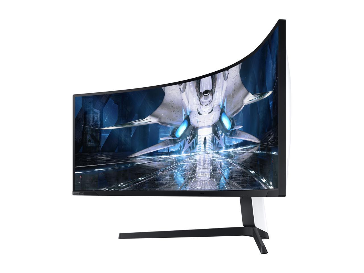 Samsung Odyssey Neo G9 49" LS49AG952NNXZA 5120 x 1440 (2K) 240Hz 1ms (GTG) FreeSync Premium Pro G-Sync Compatible, DisplayPort HDMI, Height Adjust VESA Tilt Swivel Curved Gaming Monitor