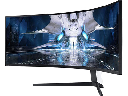 Samsung Odyssey Neo G9 49" LS49AG952NNXZA 5120 x 1440 (2K) 240Hz 1ms (GTG) FreeSync Premium Pro G-Sync Compatible, DisplayPort HDMI, Height Adjust VESA Tilt Swivel Curved Gaming Monitor