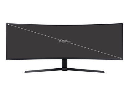 Samsung Odyssey Neo G9 49" LS49AG952NNXZA 5120 x 1440 (2K) 240Hz 1ms (GTG) FreeSync Premium Pro G-Sync Compatible, DisplayPort HDMI, Height Adjust VESA Tilt Swivel Curved Gaming Monitor
