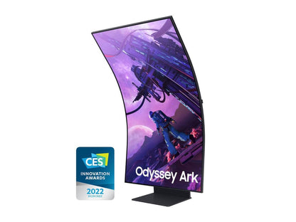 SAMSUNG Odyssey LS55BG970NNXGO 55" Ark 4K UHD 165Hz 1ms Quantum Mini-LED Curved Gaming Monitor w/Cockpit Mode, Sound Dome Technology, Multi View, HDR10