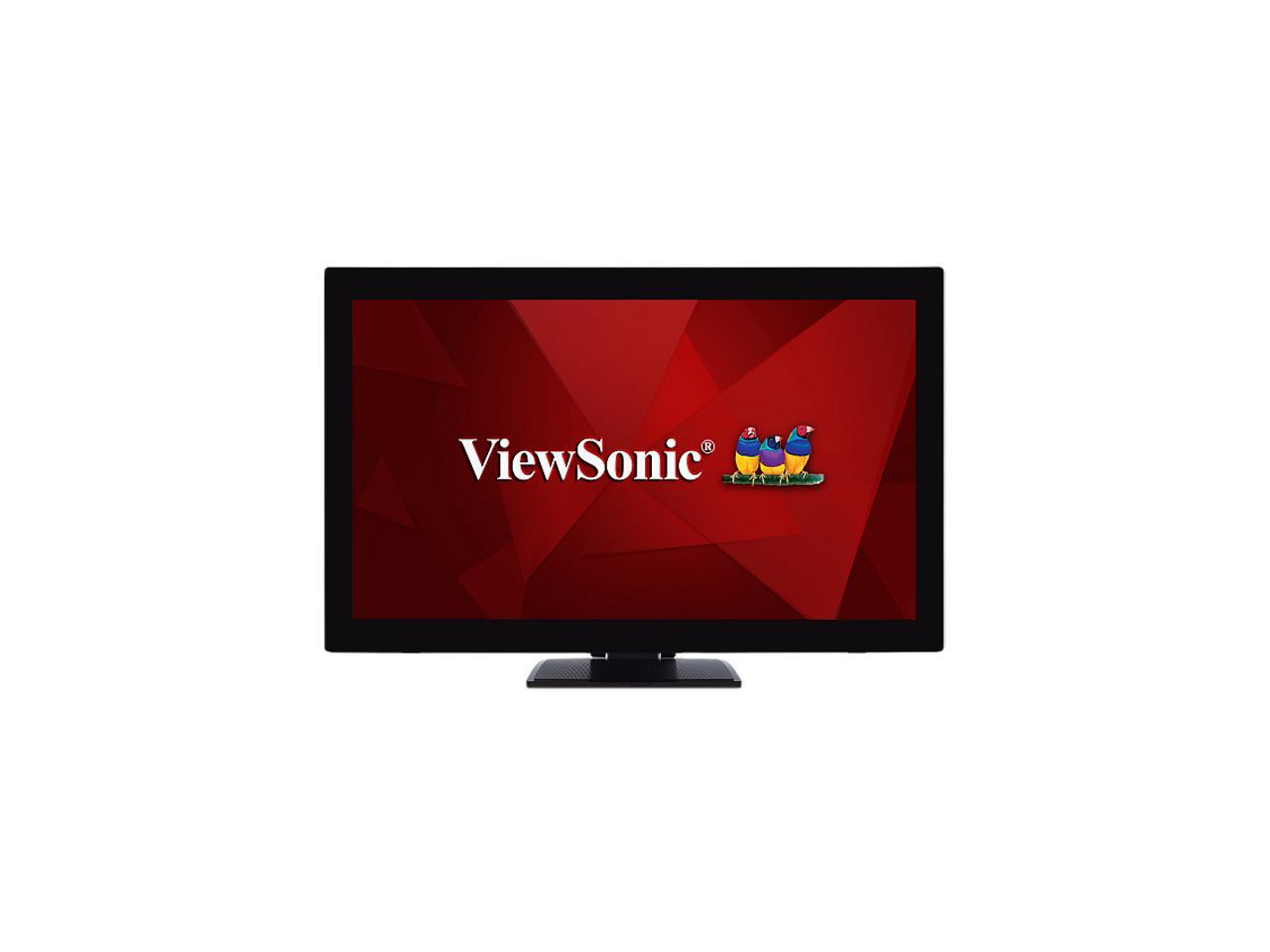 ViewSonic TD2760 Black 27" Full HD 1920x1080 Mega Dynamic Contrast VGA HDMI DisplayPort USB Ports Built-in Speakers 10-Point Multi-Projective Capacitive Touchscreen LED Monitor