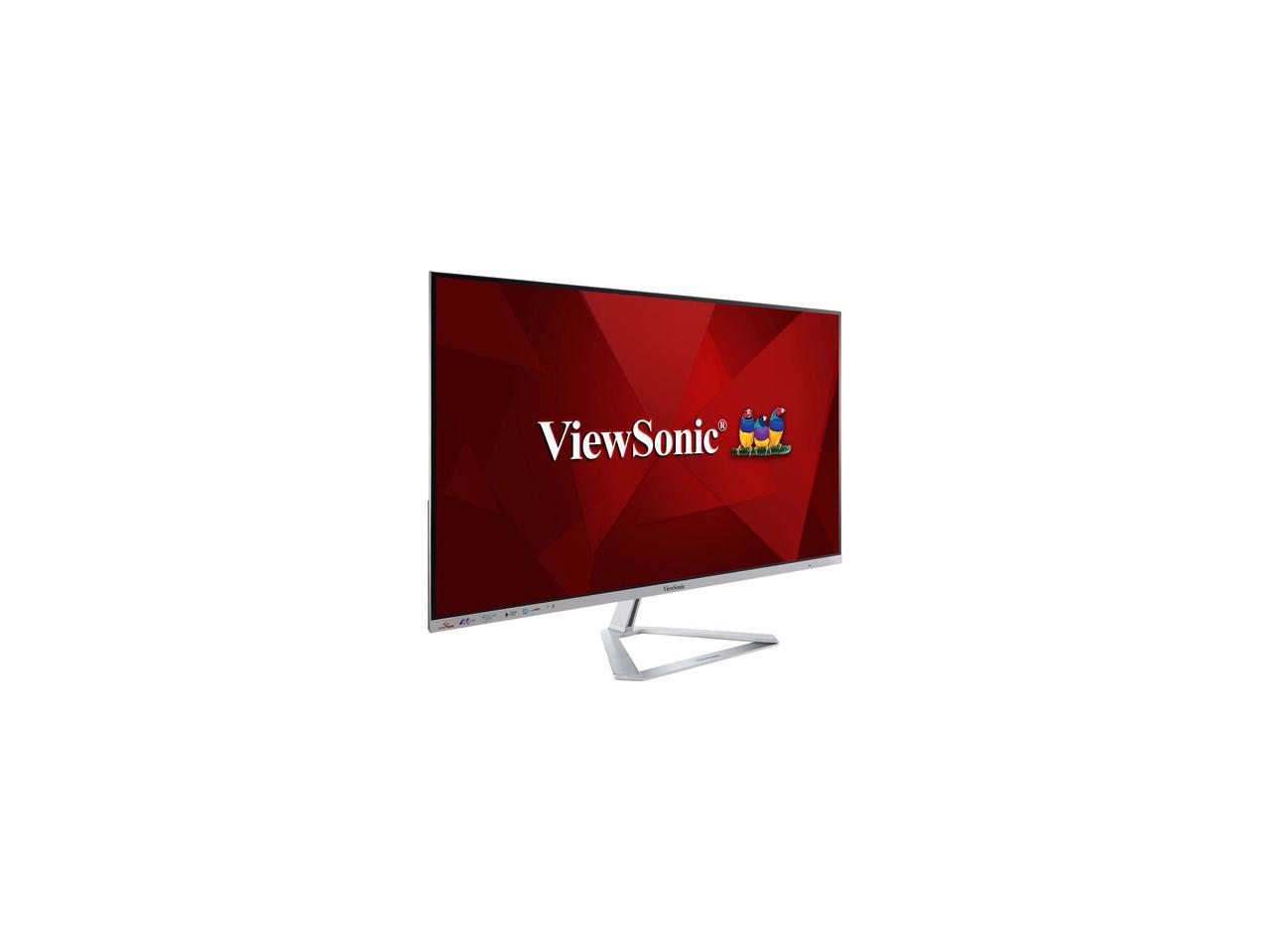 ViewSonic VX3276-4K-MHD 32" Ultra HD 3840 x 2160 4K Resolution 2xHDMI DisplayPort Mini-DisplayPort Built-in Speakers Flicker-Free Blue-Light Filter Frameless Anti-Glare LED Backlit Monitor