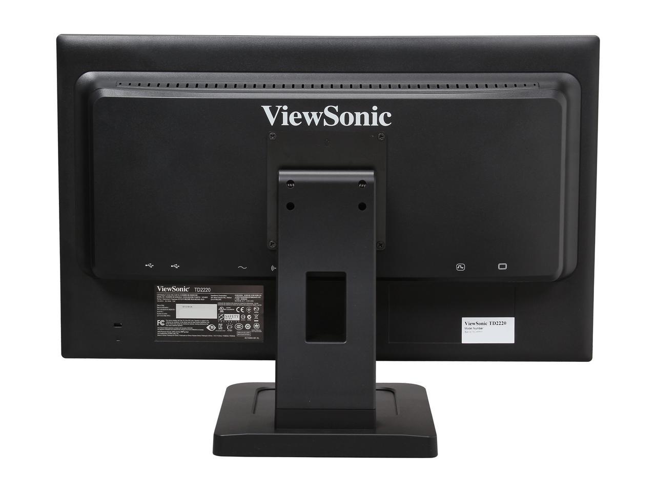 ViewSonic TD2220 22" Full HD 1920 x 1080 VGA DVI-D Built-in Speakers Backlit LED Optical Touchscreen Monitor