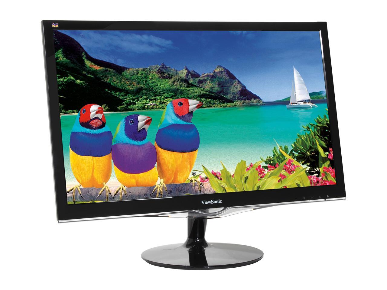 ViewSonic VX2452MH 24" (Actual size 23.6") Full HD 1920 x 1080 2ms (GTG) HDMI DVI-D VGA Built-in Speakers Anti-Glare LED Backlit LCD Gaming Monitor