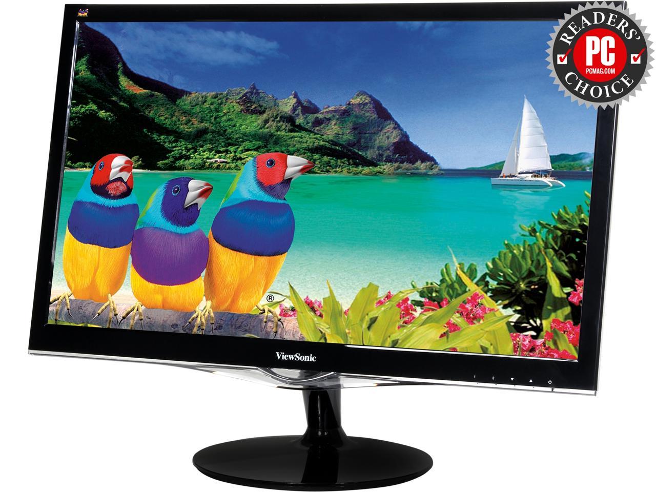 ViewSonic VX2452MH 24" (Actual size 23.6") Full HD 1920 x 1080 2ms (GTG) HDMI DVI-D VGA Built-in Speakers Anti-Glare LED Backlit LCD Gaming Monitor