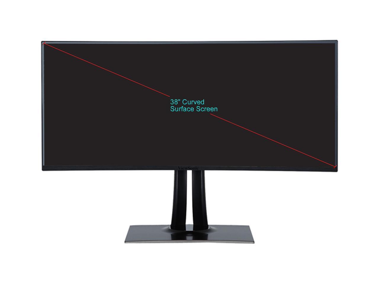ViewSonic VP3881 38" WQHD+ 3840 x 1600 7ms (GTG W/OD) DisplayPort, 2x HDMI, USB Type-C Built-in Speakers USB 3.0 Hub Anti-Glare LED Backlit Curved IPS Monitor