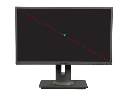 ViewSonic VG2448 24" Full HD 1920 x 1080 5ms (GTG W/OD) HDMI DisplayPort VGA USB 3.0 Hub Built-in Speakers Anti-Glare SuperClear Backlit LED IPS Monitor