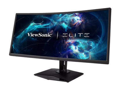 ViewSonic ELITE XG350R-C 35'' Curved 3440 x 1440 (2K) 1440p 100Hz RGB Gaming Monitor with FreeSync HDR10 Eye Care Advanced Ergonomics for Esports