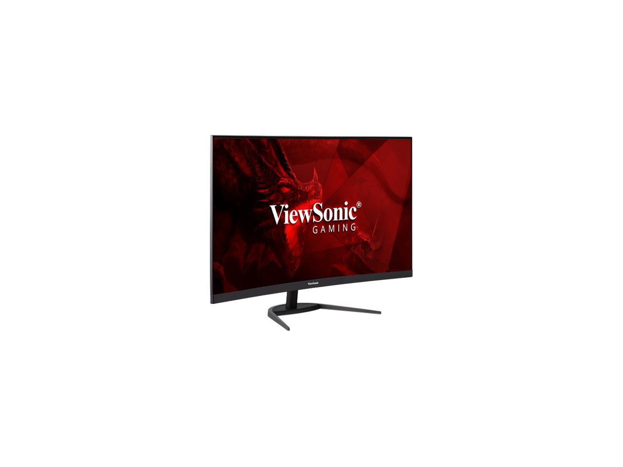 ViewSonic VX3268-2KPC-MHD 32" QHD 1440p Curved 144Hz 1ms Gaming Monitor with FreeSync Premium Eye Care HDMI and DP