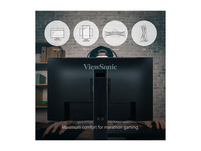 ViewSonic XG2431 24 Inch 1080p 240Hz 1ms Gaming Monitor with AMD FreeSync Premium, Advanced Ergonomics, Eye Care, HDMI and DisplayPort for Esports