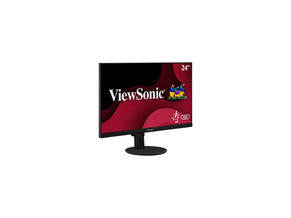 ViewSonic VA2447-MHJ 24 Inch Full HD 1080p Monitor with Advanced Ergonomics, Ultra-Thin Bezel, AMD FreeSync, 75Hz, Eye Care, and HDMI, VGA Inputs for Home and Office