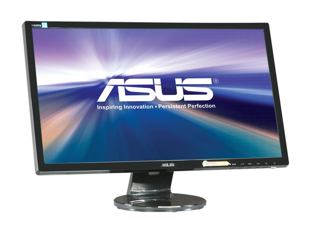 ASUS VE248H 24" Full HD 1920 x 1080 2ms (GTG) D-Sub, DVI, HDMI Built-in Speakers Asus Eye Care with Ultra Low-Blue Light & Flicker-Free LED Backlight Monitor