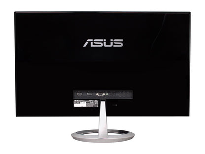 ASUS Designo MX279H Silver & Black 27" Frameless Widescreen Monitor FHD (1920x1080) AH-IPS 5ms (GTG) Built-in Audio by Bang & Olufsen ICEpower® 2 x HDMI D-Sub 3.5mm Earphone Jack 250 cd/m2 ASCR 80,000,000:1