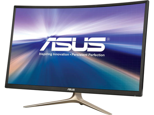ASUS VA327H 32" (Actual size 31.5") Full HD 1920 x 1080 2 x HDMI, VGA Asus Eye Care Flicker-Free Low Blue Light Built-in Speakers LED Backlit Curved Monitor