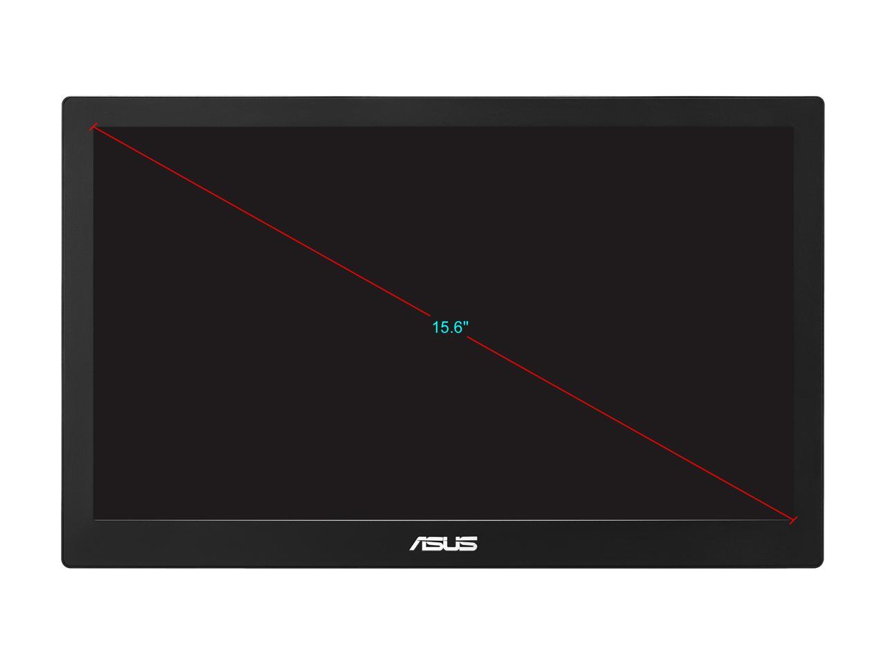 ASUS MB169B+ 16" (Actual size 15.6") 16:9 Widescreen LED Backlight Full HD Portable USB 3.0 Asus-Exclusive Extreme Low Motion Blur SYNC with Eye Care Technology USB-powered IPS Portable Monitor