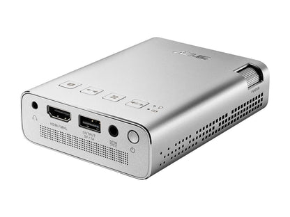 ASUS Zenbeam E1 854 x 480 0.2" DLP Pocket LED Projector, 150 Lumens, Built-in 6000mAh Battery, Up to 5-hour Projection, Power Bank 3500:1