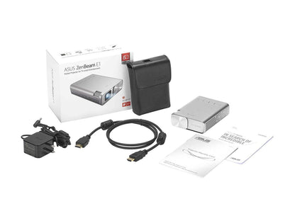 ASUS Zenbeam E1 854 x 480 0.2" DLP Pocket LED Projector, 150 Lumens, Built-in 6000mAh Battery, Up to 5-hour Projection, Power Bank 3500:1