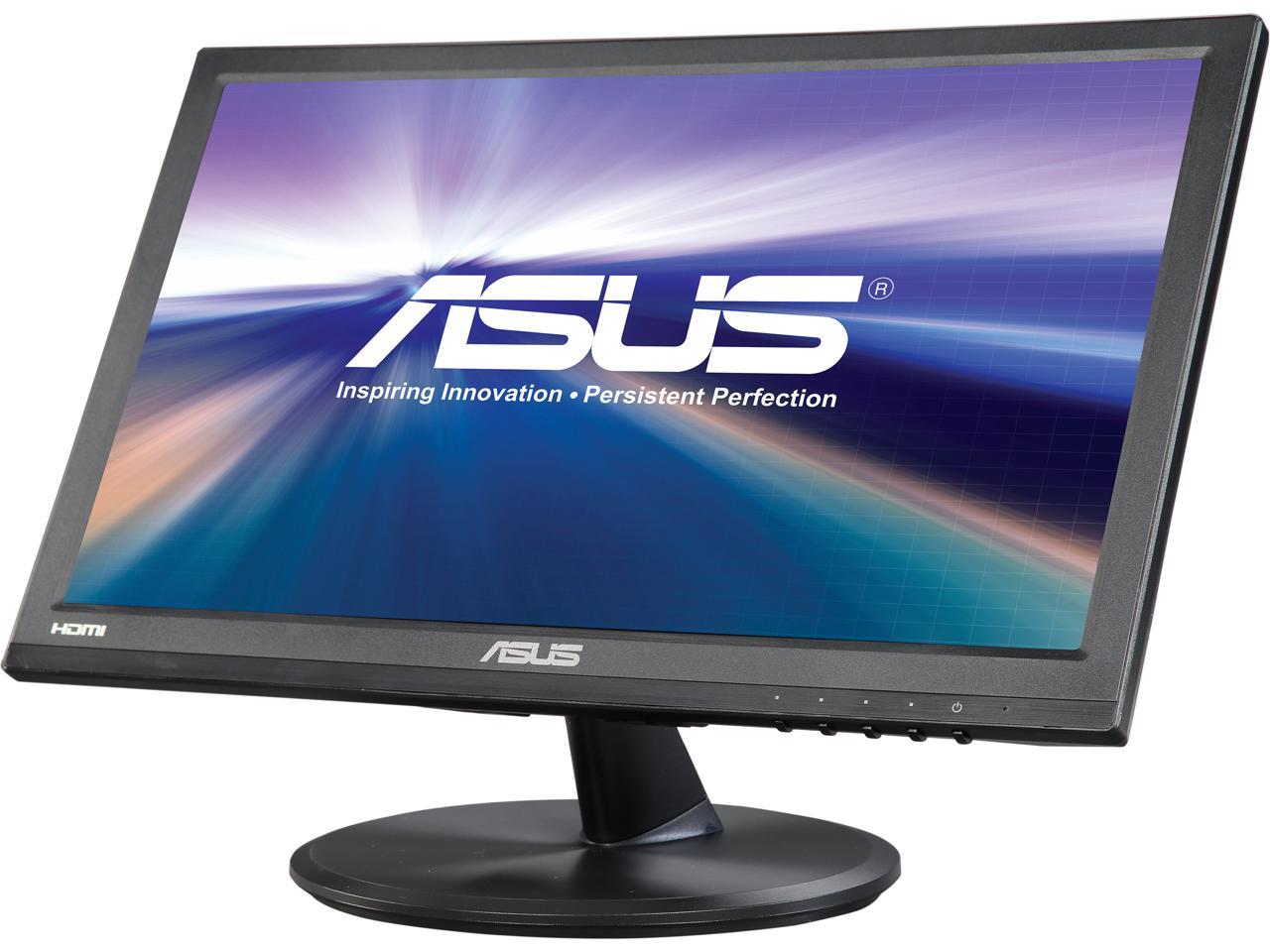 ASUS VT168H Black 15.6" Widescreen Touch Monitor, 10-Point Touch Capacity, VESA Mountable, HDMI, VGA