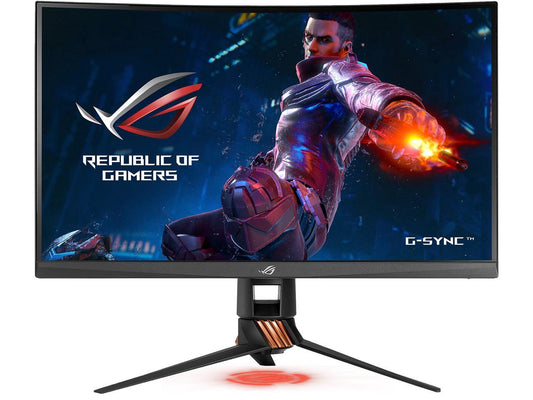 ASUS ROG Swift PG27VQ 27" WQHD 2560 x 1440 1ms 165Hz HDMI, DisplayPort G-SYNC Aura Sync Curved Gaming Monitor with Eye Care