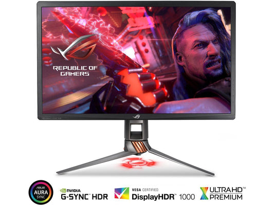 ASUS ROG Swift PG27UQ 27" 4K UHD 144Hz DP HDMI G-SYNC HDR Aura Sync Gaming Monitor with Eye Care