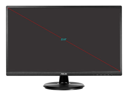ASUS VA249HE 24" (Actual size 23.8") Full HD 1920 x 1080 5ms HDMI VGA Asus Eye Care with Ultra-Low Blue-Light & Flicker-Free Technology LED Backlit LCD Monitor