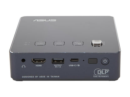 ASUS ZenBeam S2 Portable LED Projector, 500 Lumens, 720P, USB-C, Built-in 6000mAh Battery, Up to 3.5-hour Projection, Power Bank, Short Throw, Horizontal & Vertical Keystone Adjustment, Auto Focus, HDMI