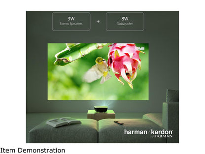 ASUS F1 LED Projector, FULL HD (1920 x 1080), 1200 Lumens, Short Throw, Horizontal & Vertical Keystone Adjustment , Auto Focus, 2.1 Channel Audio, Audio by Harman Kardon, Wireless Projection, HDMI