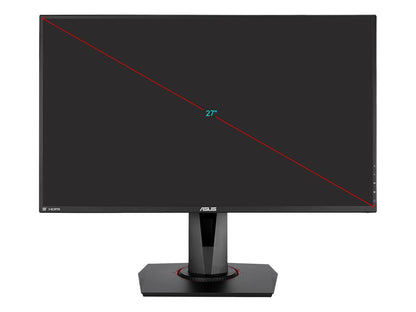 ASUS VG278QR 27" Full HD 1920 x 1080 165Hz 0.5ms DisplayPort HDMI DVI-D G-SYNC Compatible Asus Eye Care Flciker-Free Technology Low Blue Light Built-in Speakers Backlit LED Gaming Monitor