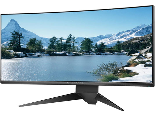 Dell Alienware AW3418DW 34" (Actual size 34.14") 1900R WQHD 3440 x 1440 120Hz Overclocked NVIDIA G-SYNC HDMI DisplayPort 4xUSB 3.0 IPS LED Backlit Curved Gaming Monitor