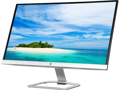 HP 23ER Frameless Silver/White 23" IPS Widescreen LCD/LED Monitors, HDMI 1920 x 1080 60 Hz, w/ Anti-Glare, Technicolor Color Certification with Easy Connectivity Setting, 178/178 Viewing Angle
