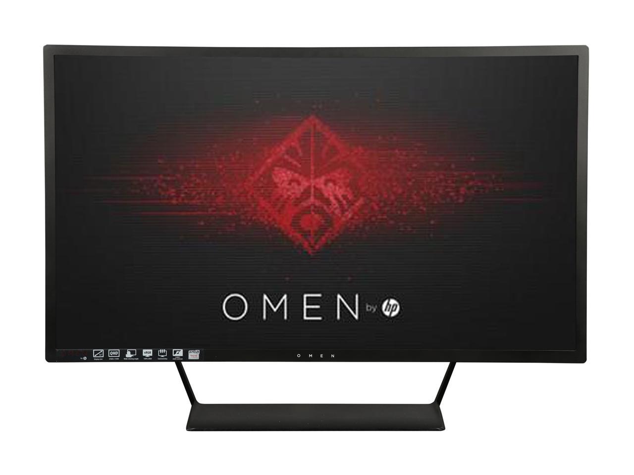 HP Omen 32" 75Hz AMD FreeSync 2560 x 1440 Monitor, 3000:1, 300 cd/m², HDMI, DisplayPort, Tilt, VESA Mountable