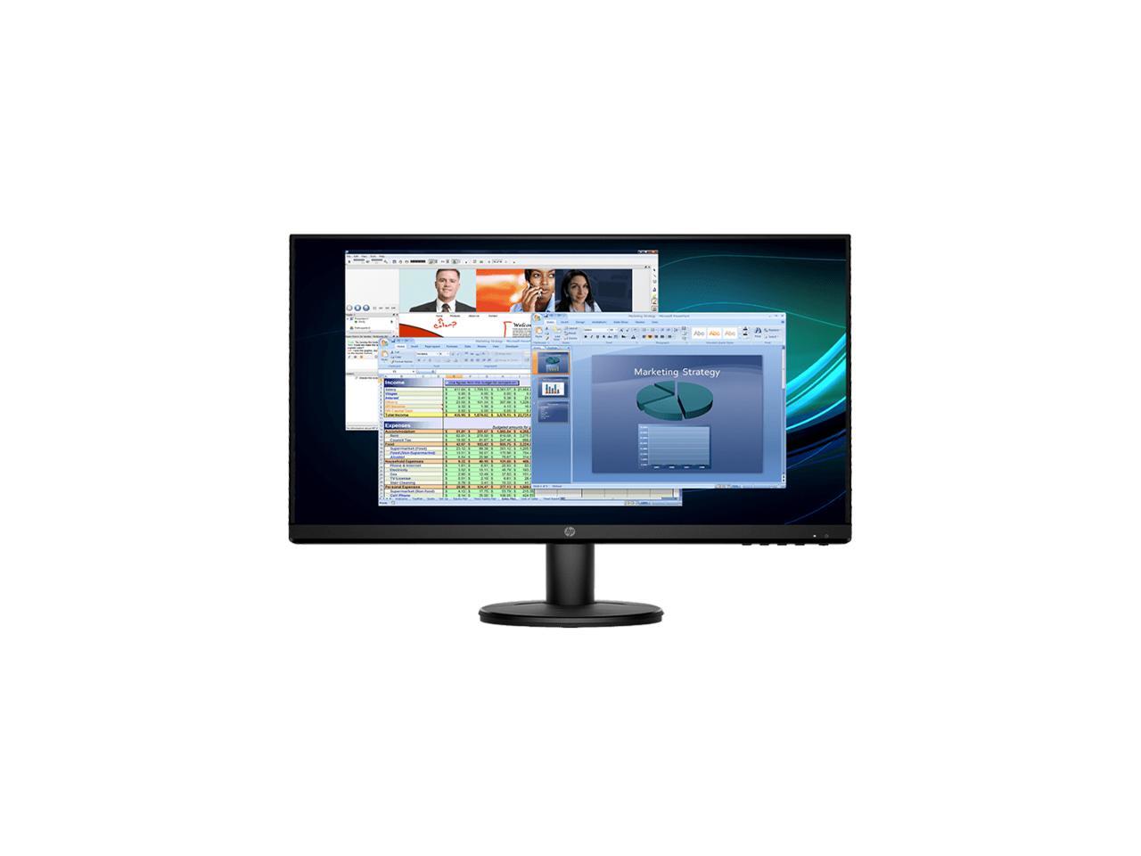 HP V24i 23.8" FHD 1920 x 1080 IPS 3-Sided Micro Edge Design Low Blue Light with HDMI and VGA Ports LED Monitor