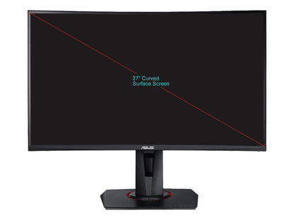 ASUS TUF GAMING VG27WQ 27" WQHD 2560 x 1440 (2K) 1ms (MPRT) 165Hz (Max) HDMI, DisplayPort FreeSync DisplayHDR 400 Built-in Speakers Curved Gaming Monitor