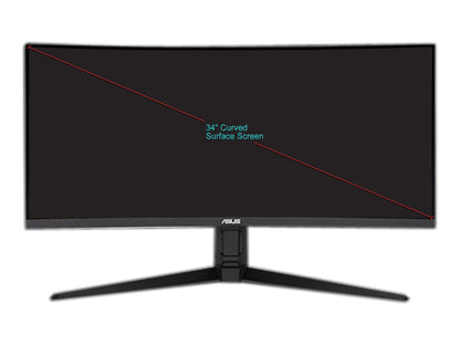 ASUS TUF Gaming VG34VQL1B 34" Curved HDR Monitor, WQHD (3440 x 1440), 165Hz, 1ms, Extreme Low Motion Blur, FreeSync Premium, Eye Care, 2 x DisplayPort 2 x HDMI USB, Height Adjustable, DisplayHDR 400