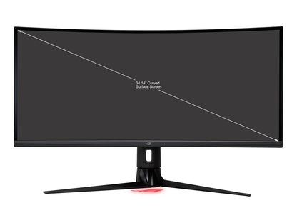 ASUS ROG Strix 34" XG349C UWQHD 3440 x 1440 180Hz (OC) 1ms (GTG) Extreme Low Motion Blur Sync, 135% sRGB, G-Sync Compatible, DisplayHDR 400, USB-C, DisplayPort, HDMI Gaming Monitor