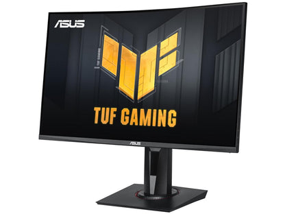 ASUS 27" 1080P TUF Gaming Curved HDR Monitor (VG27VQM) - Full HD, 240Hz, 1ms, Extreme Low Motion Blur, Adaptive-Sync, FreeSync Premium, Speakers, Eye Care, HDMI, DisplayPort, USB, Height Adjustable