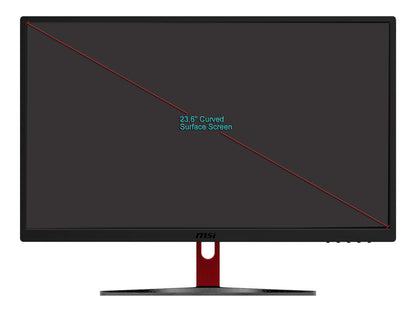 MSI Optix G24C 24" (Actual size 23.6") Full HD 1920 x 1080 1ms (MPRT) 144Hz DVI HDMI DisplayPort AMD FreeSync Anti-Glare Backlit LED Curved Gaming Monitor