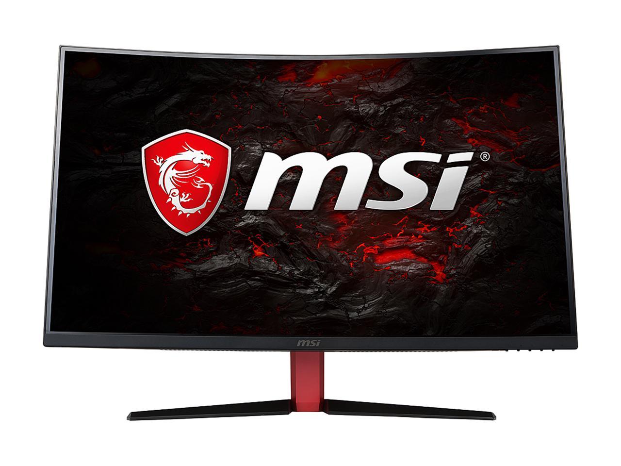 MSI Optix AG32C 32" Red LED Non-Glare Super Narrow Bezel 1ms Response Full HD 1920 x 1080 165Hz Refresh Rate FreeSync Technology Curved Gaming Monitor