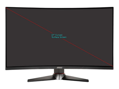 MSI Optix MAG27C 27" Full HD 1920 x 1080 144 Hz DVI, HDMI, DisplayPort AMD FreeSync Curved Gaming Monitor